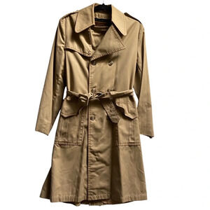 Vintage PJ Phonenix  Stoffels removable fleece vest button trench Jacket Sz S